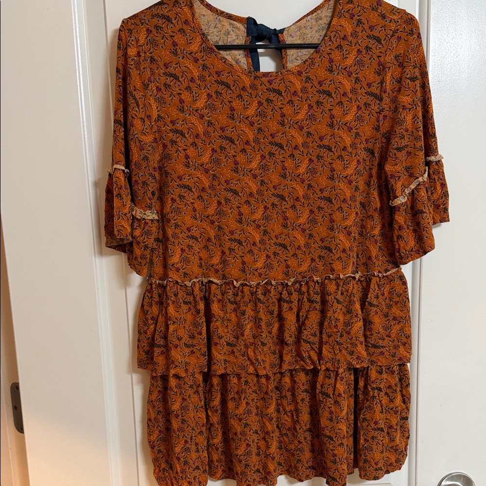Matilda Jane Rust Floral Ruffle Blouse